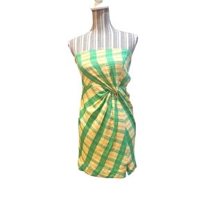 Free People Suits me Fine Women Strapless Knotted % 100 Cotton Mini Dress SizeXS